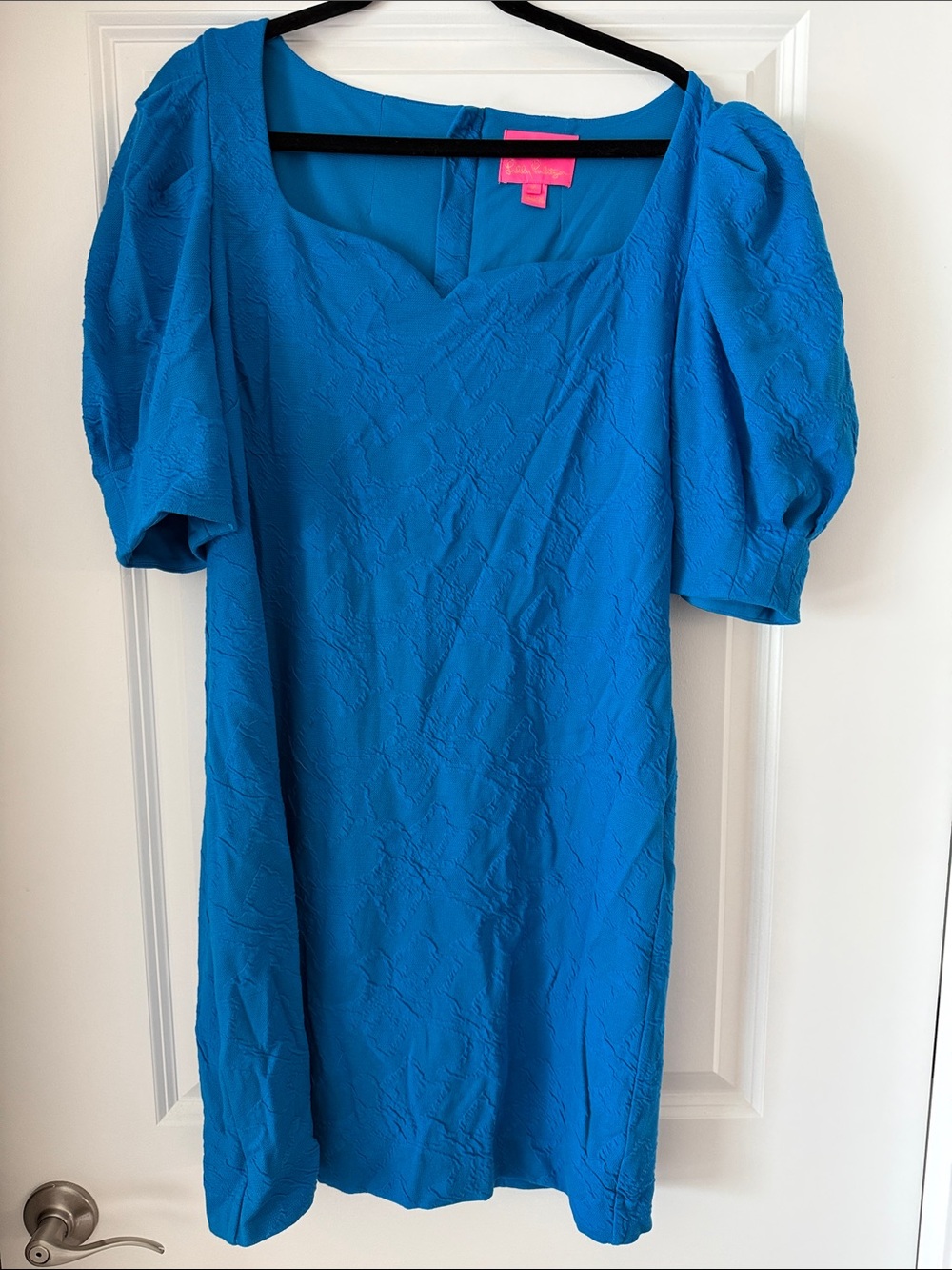 Never Worn! Lilly Pulitzer Bright Blue Puff-Sleeve Women's Dress